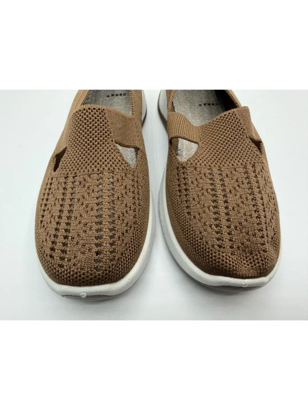 Guttear Brown Woven Slip-On Walking Shoes Women Size EU 39 Comfort Orthopedic